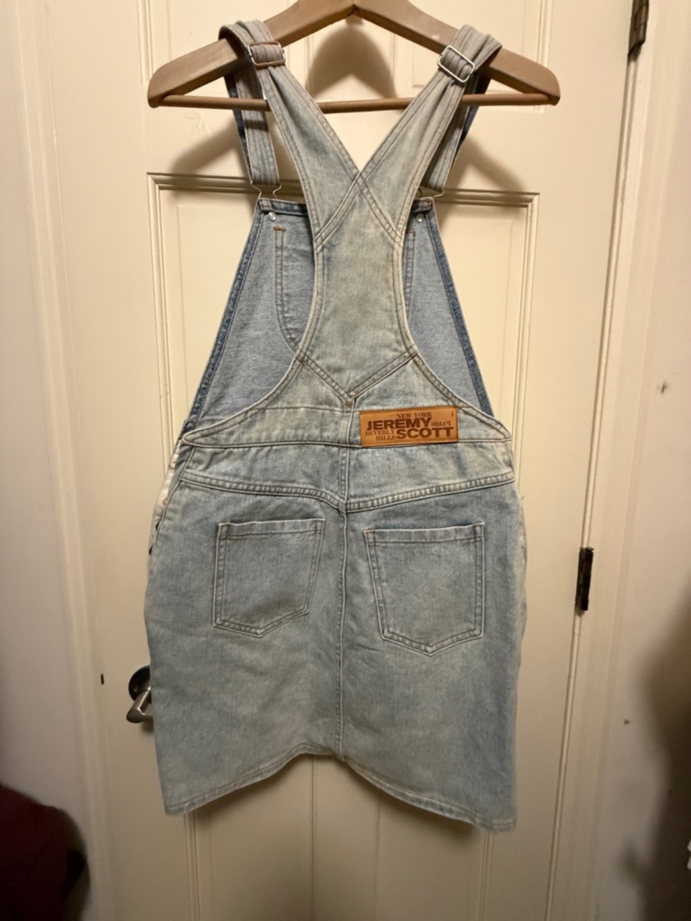 Jeremy Scott Spring/Summer 2012 Light Wash Denim Overall Dress NWOT